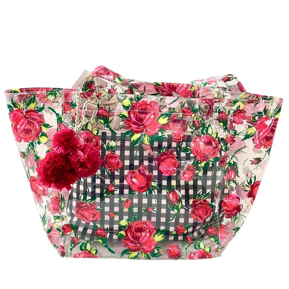 📌 Betsey Johnson 2 Pc Rose Floral Tote Bag - Picture 3 of 7